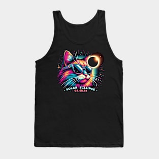 View Totality April 8 2024 Astronomy cat Solar Eclipse Tank Top